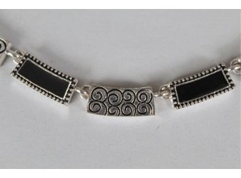 Black And Silver Tone Necklace Jewelry Lot 12