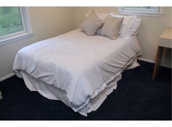 Full Bed With Bedding And Serta Moonglow Mattress
