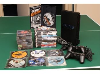 Sony PS2 With Console, Wires And Games
