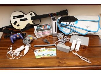 Nintendo Wii With Games, Cords, Controllers And More