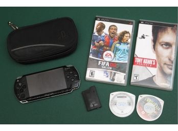 Sony PSP With Case And Games (Needs New Battery)