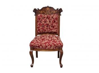Tufted Cherub Print Side Chair 21'L X 21'W X 38'H