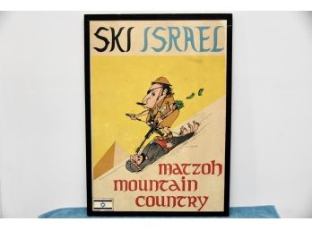 Ski Israel: Matzoh Mountain Country Poster 21 X 29 Art Lot 25