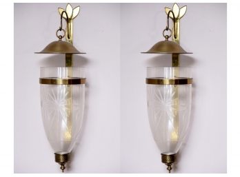 Pair Of Amazing Brass Mid Century Modern Candle Wall Sconces
