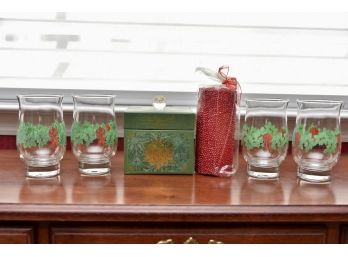 Christmas Glasses And Candles