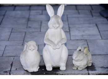 Rabbits Garden Sculpture Animals