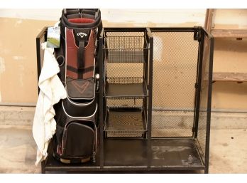 Golf Club Garage Storage System Including Golf Clubs And Bag