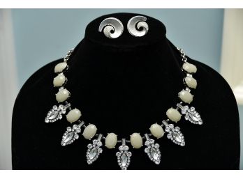 Crystal Necklace And Earrings