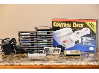 Original NES System With Accessories And Games Including Gold Zelda