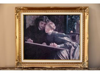'Painter's Honeymoon' By Lord Frederick Leighton Oil Print Framed 25 X 21
