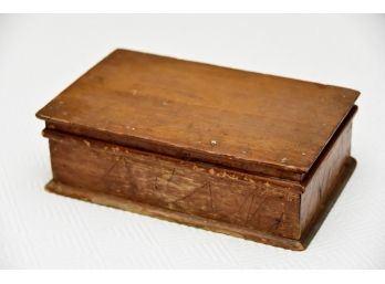 Antique Wooden Storage Box 10.5 X 8 X 3