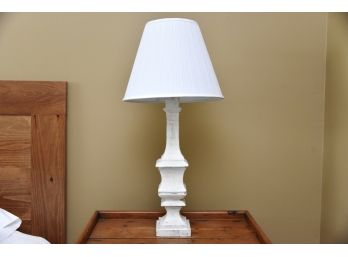 Antique White Painted Table Lamp