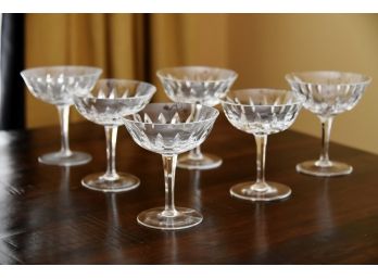 Six Lovely Champagne Glasses