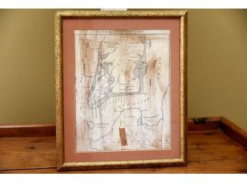 1856 Plan Of The City Of New York : Showing The Made And Swamp Land Map  Framed 10 X 12