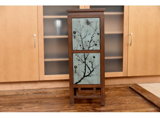 Hand Painter Butterfly Storage Cabinet  14 X 14 X 36