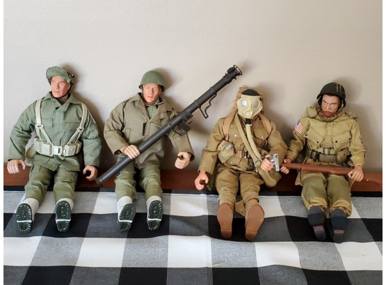Four GI Joe 12' Action Figures With Accessories