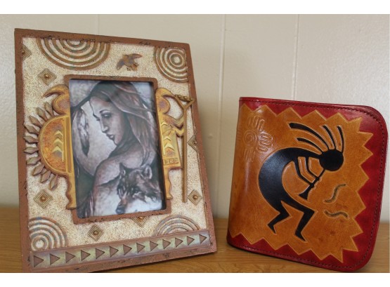 Native Style Picture Frame & Kokopelli CD Case