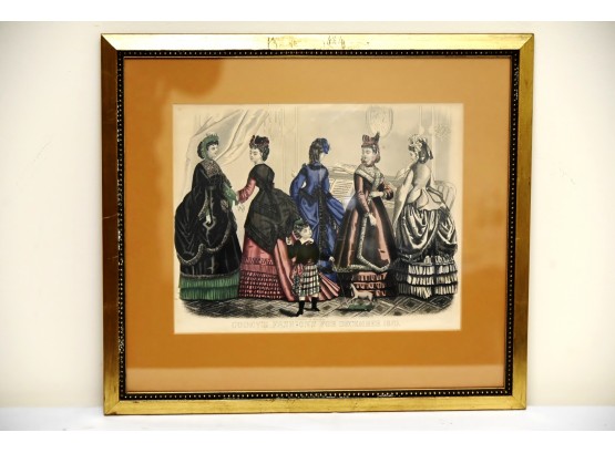 Godeys Fashion For December 1870 Framed 17 X 15