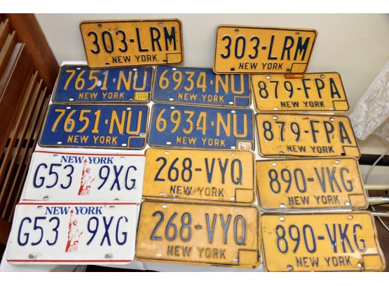 Collection Of Vintage License Plates