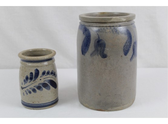 Two Vintage Stoneware Jars