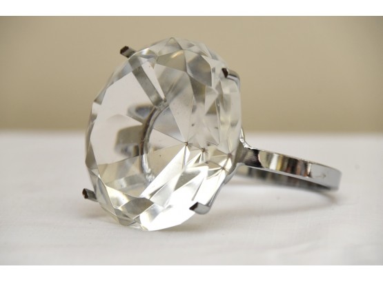 Giant Glass Diamond Ring Display