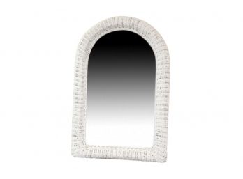 Lexington Furniture White Wicker Vanity Arched Wall Mirror 24 X 36