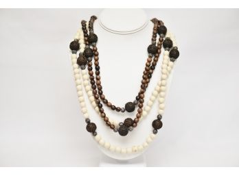 Multi Strand Tibetan Bead Necklaces-Jewelry Lot 6