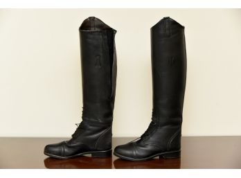 Devon Aire 957 Ladies Black Leather Camden English Riding Boots Size 8.5