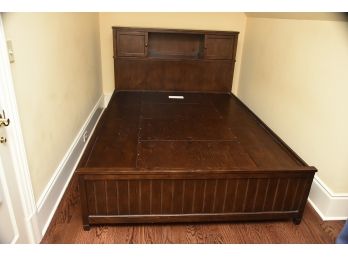 Pottery Barn Full Size Platform Bed With Drawers And Headboard