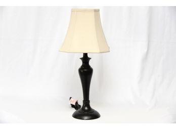 Black Painted Wooded Table Lamp