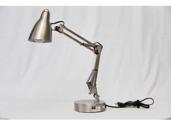 Chrome Cantilever Desk Lamp With USB Port