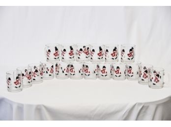 Set Of 18 Christmas Snowman Hot Coca Cups