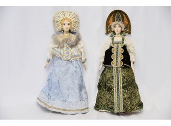 Spectacular Porcelain Russian Dolls Purchased In Moscow 20' Tall