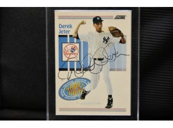 Derek Jeter Rookie Card Signed Without COA