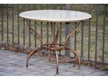 Drexal Marble Top Outdoor Table 4 - 36'D X 28'H