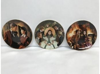LOT OF 3 GONE WITH THE WIND COLLECTOR PLATES W/COA`s