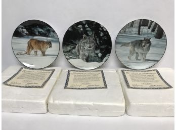 LOT OF 3 ANIMAL COLLECTOR PLATES