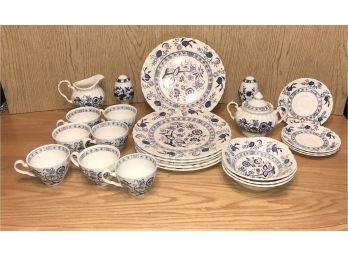 Johnson Brothers 'Blue Nordic' Ironstone China Service  24 Pieces Total