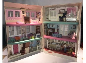FISHER PRICE 3 STORY DOLL HOUSE W/ ACCESSORIES