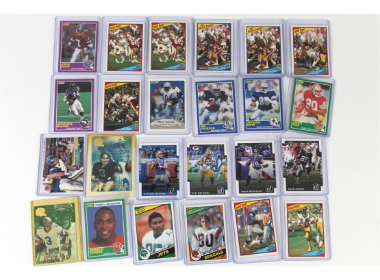 Football Card Lot Including Barry Sanders & Michael Irvin Rookie Cards