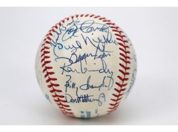 1985 Yankees Team Signed Baseball W/ LOA