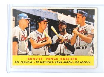 Braves Fence Busters Baseball Card