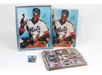 Kevin Mitchell Lot Including Cards With Signed Card & Photos