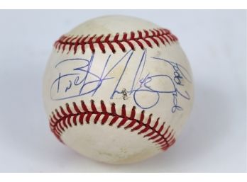 Butch Huskey/Todd Zeile Signed Baseball