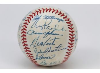 1986 World Series Mets Team Signed Baseball W/ LOA