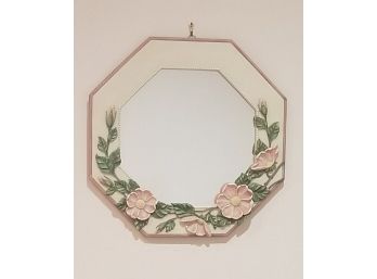 Porcelain Floral Accent Mirror