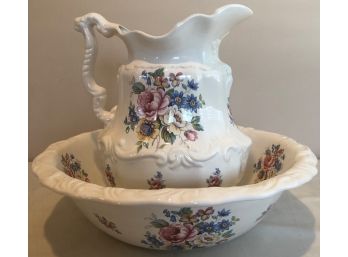 Antique Wash Bowl And Pitcher
