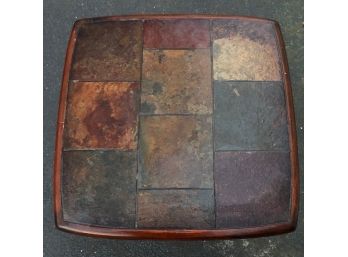 Stone Top End Table