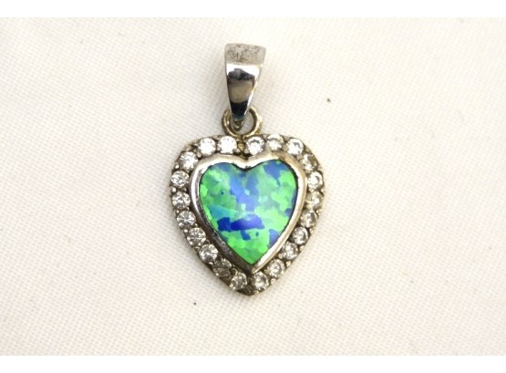 Sterling Silver Heart Pendant - Jewelry Lot #25