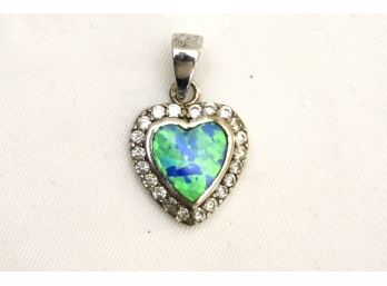 Sterling Silver Heart Pendant - Jewelry Lot #25